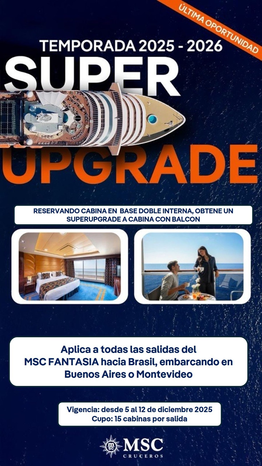 MSC - CRUCERO A RÍO DE JANEIRO